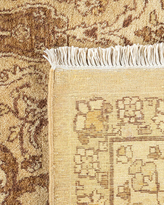 Traditional Mogul Yellow Wool Area Rug 5' 1" x 8' 0" - Solo Rugs