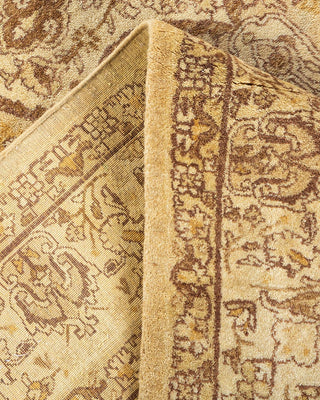 Traditional Mogul Yellow Wool Area Rug 5' 1" x 8' 0" - Solo Rugs