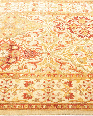 Traditional Mogul Ivory Wool Area Rug 4' 2" x 6' 1" - Solo Rugs