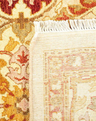 Traditional Mogul Ivory Wool Area Rug 4' 2" x 6' 1" - Solo Rugs