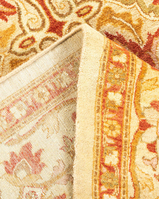 Traditional Mogul Ivory Wool Area Rug 4' 2" x 6' 1" - Solo Rugs