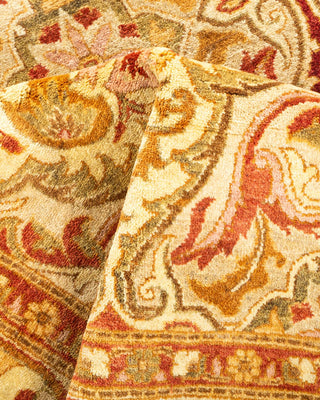 Traditional Mogul Ivory Wool Area Rug 4' 2" x 6' 1" - Solo Rugs