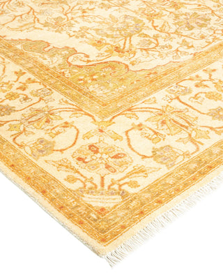 Traditional Mogul Ivory Wool Area Rug 4' 1" x 6' 2" - Solo Rugs