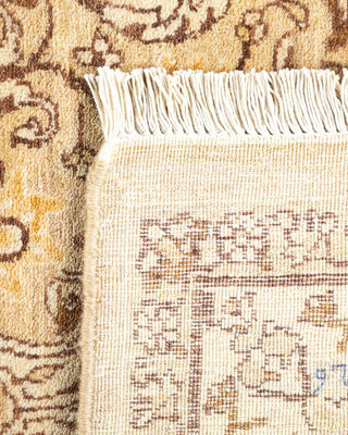 Traditional Mogul Yellow Wool Area Rug 4' 0" x 6' 2" - Solo Rugs