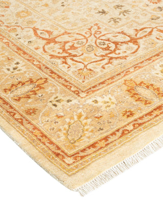 Traditional Mogul Ivory Wool Area Rug 4' 2" x 5' 10" - Solo Rugs