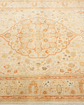 Traditional Mogul Ivory Wool Area Rug 4' 2" x 5' 10" - Solo Rugs