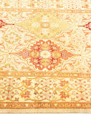 Traditional Mogul Yellow Wool Area Rug 3' 2" x 5' 5" - Solo Rugs