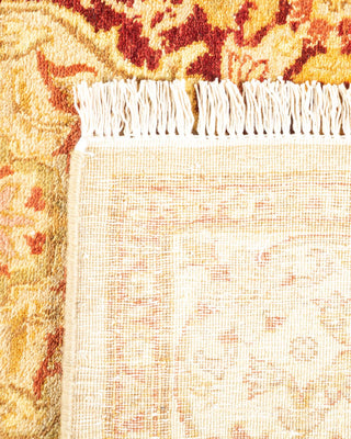 Traditional Mogul Yellow Wool Area Rug 3' 2" x 5' 5" - Solo Rugs