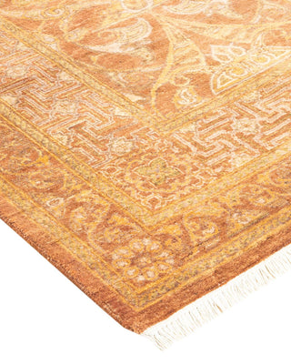 Traditional Mogul Yellow Wool Runner 2' 7" x 15' 1" - Solo Rugs