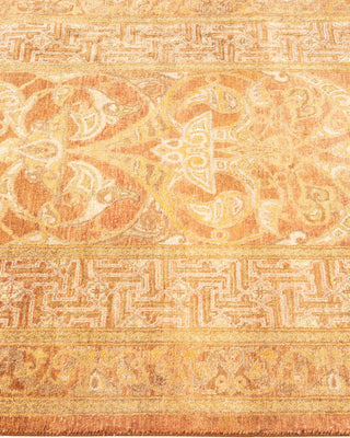 Traditional Mogul Yellow Wool Runner 2' 7" x 15' 1" - Solo Rugs