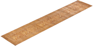 Traditional Mogul Yellow Wool Runner 2' 7" x 15' 1" - Solo Rugs