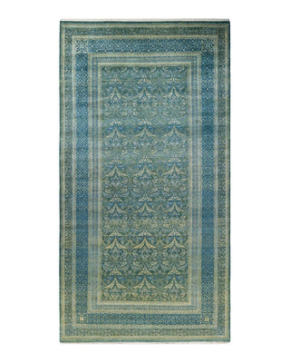 Traditional Mogul Green Wool Runner 6' 3" x 11' 8" - Solo Rugs