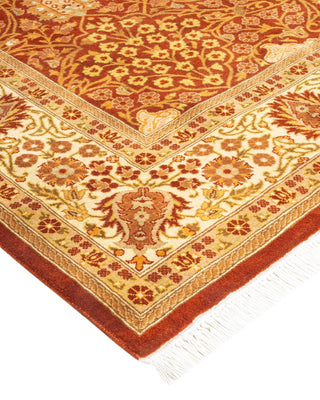 Traditional Mogul Orange Wool Area Rug 5' 2" x 8' 9" - Solo Rugs