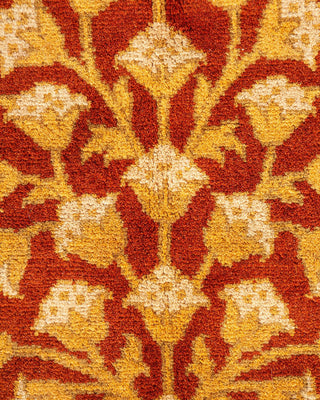 Traditional Mogul Orange Wool Area Rug 5' 2" x 8' 9" - Solo Rugs