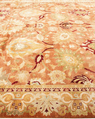 Contemporary Eclectic Brown Wool Area Rug 9' 3" x 11' 8" - Solo Rugs