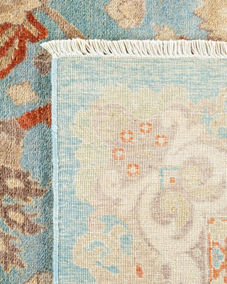 Contemporary Eclectic Light Blue Wool Area Rug 7' 10" x 9' 10" - Solo Rugs