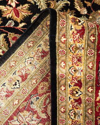 Traditional Mogul Black Wool Area Rug 8' 10" x 12' 5" - Solo Rugs