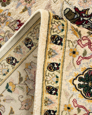 Traditional Mogul Ivory Wool Area Rug 4' 8" x 7' 2" - Solo Rugs