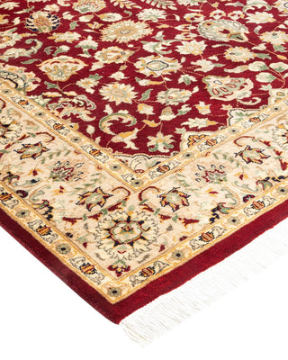 Traditional Mogul Red Wool Area Rug 4' 2" x 6' 1" - Solo Rugs