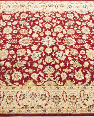 Traditional Mogul Red Wool Area Rug 4' 2" x 6' 1" - Solo Rugs