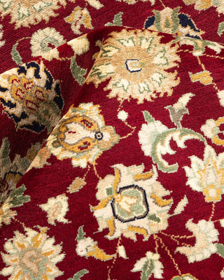 Traditional Mogul Red Wool Area Rug 4' 2" x 6' 1" - Solo Rugs