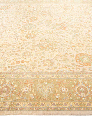 Traditional Mogul Ivory Wool Area Rug 8' 1" x 10' 0" - Solo Rugs