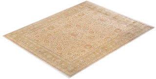 Traditional Mogul Ivory Wool Area Rug 8' 1" x 10' 0" - Solo Rugs