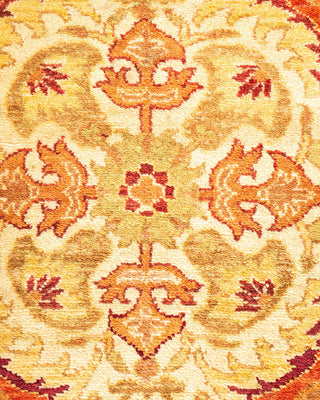 Traditional Mogul Orange Wool Area Rug 4' 2" x 5' 10" - Solo Rugs