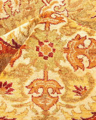 Traditional Mogul Orange Wool Area Rug 4' 2" x 5' 10" - Solo Rugs