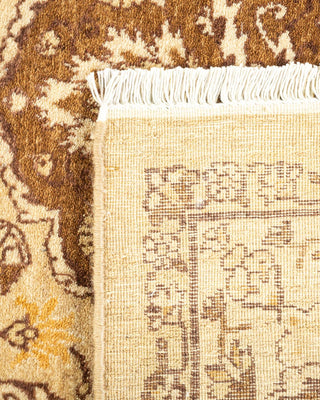 Traditional Mogul Yellow Wool Area Rug 4' 1" x 6' 3" - Solo Rugs
