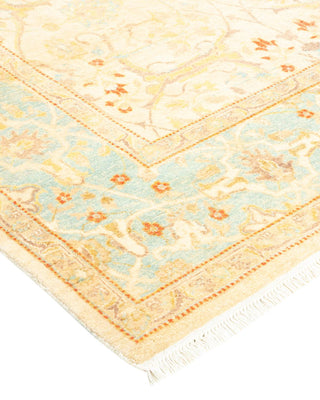 Traditional Mogul Ivory Wool Area Rug 4' 2" x 6' 6" - Solo Rugs