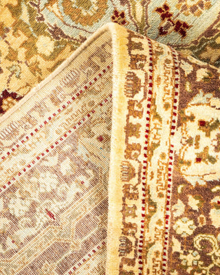 Traditional Mogul Yellow Wool Area Rug 4' 4" x 6' 4" - Solo Rugs