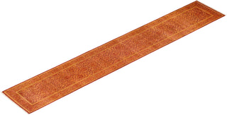 Traditional Mogul Orange Wool Runner 2' 5" x 13' 2" - Solo Rugs