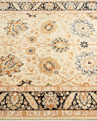 Traditional Mogul Beige Wool Area Rug 3' 3" x 5' 4" - Solo Rugs