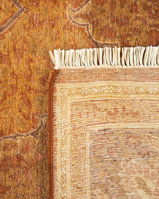 Traditional Mogul Yellow Wool Area Rug 5' 1" x 7' 10" - Solo Rugs