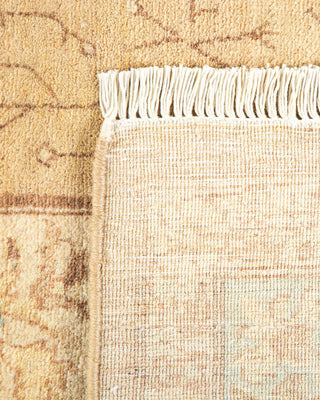 Traditional Mogul Yellow Wool Area Rug 4' 1" x 6' 4" - Solo Rugs