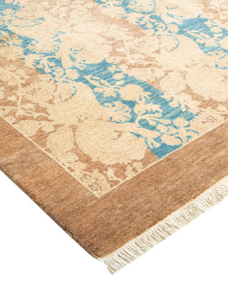 Traditional Mogul Brown Wool Area Rug 4' 1" x 6' 0" - Solo Rugs