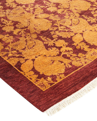 Traditional Mogul Red Wool Area Rug 4' 1" x 5' 10" - Solo Rugs