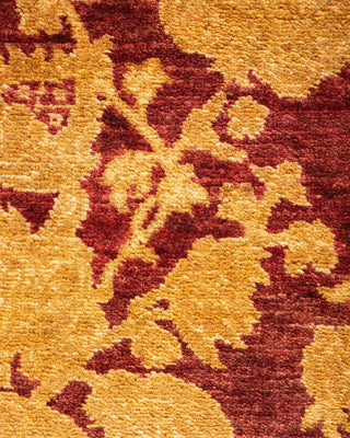 Traditional Mogul Red Wool Area Rug 4' 1" x 5' 10" - Solo Rugs