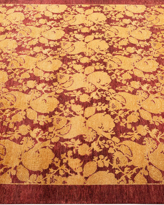 Traditional Mogul Red Wool Area Rug 4' 1" x 5' 10" - Solo Rugs