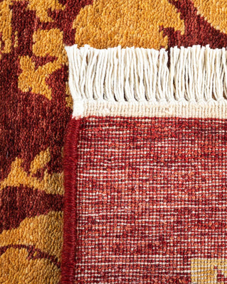 Traditional Mogul Red Wool Area Rug 4' 1" x 5' 10" - Solo Rugs