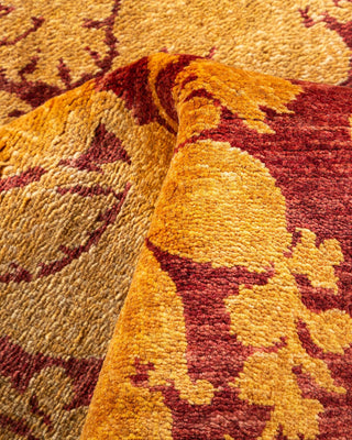 Traditional Mogul Red Wool Area Rug 4' 1" x 5' 10" - Solo Rugs