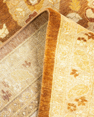 Traditional Mogul Yellow Wool Area Rug 8' 3" x 10' 2" - Solo Rugs