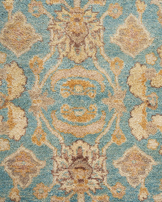 Traditional Mogul Light Blue Wool Area Rug 10' 4" x 13' 10" - Solo Rugs