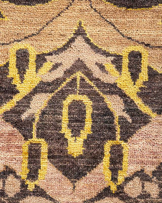 Contemporary Arts & Crafts Black Wool Area Rug 9' 2" x 11' 8" - Solo Rugs