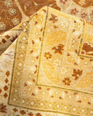 Traditional Mogul Yellow Wool Area Rug 10' 4" x 13' 8" - Solo Rugs