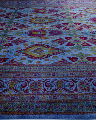 Contemporary Fine Vibrance Bl Wool Area Rug 10' 1" x 13' 6" - Solo Rugs