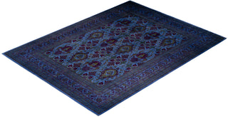 Contemporary Fine Vibrance Bl Wool Area Rug 10' 1" x 13' 6" - Solo Rugs