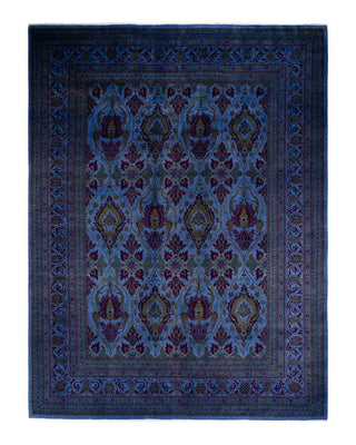 Contemporary Fine Vibrance Bl Wool Area Rug 10' 1" x 13' 6" - Solo Rugs