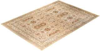 Traditional Mogul Yellow Wool Area Rug 10' 2" x 14' 10" - Solo Rugs
